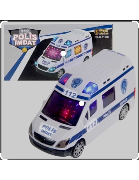 KUT.PİLLİ 3'DLİ SESLİ 155 POLİS  16CM  ÇARP DÖN
