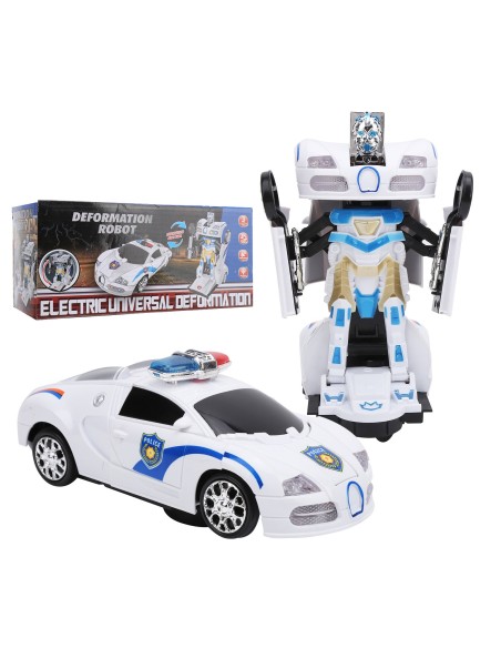 KUT.PİLLİ SESLİ OTO- ROBOT DÖNÜŞEBİLEN POLİS ARABASI