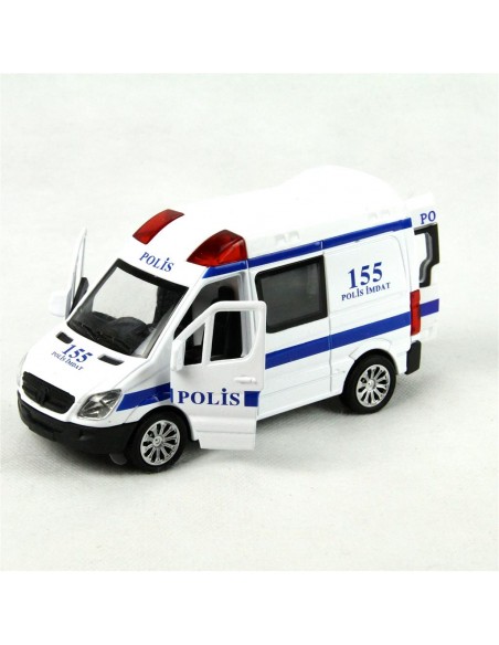 METAL ÇEKBIRAK SESLİ IŞIKLI POLİS 15CM