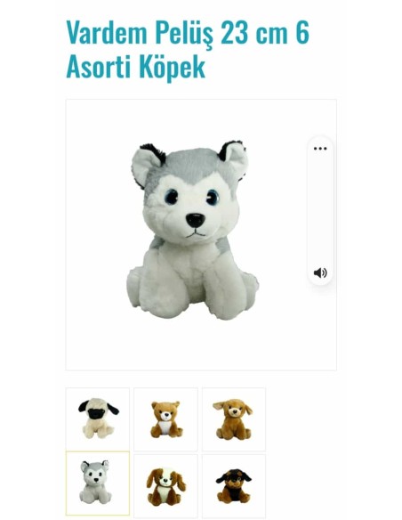 23 CM PELUŞ KÖPEK 6 ASORTİ