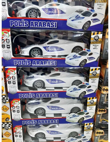 KUT.U/K ŞARJLI POLİS ARABASI 25CM IŞIKLI