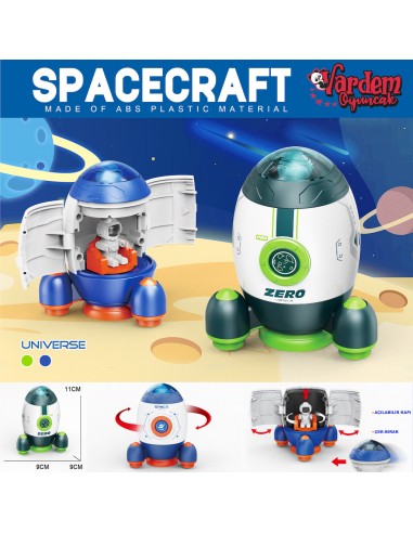 STANDLI Sürtmeli Astronotlu Uzay Roketi