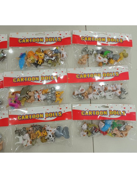 PVC'DE 12 PCS  MİNİ SEVİMLİ HAYVAN FİGÜRLERİ