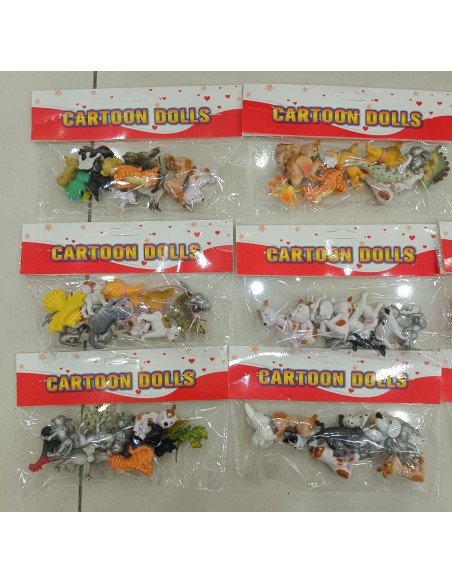 PVC'DE 12 PCS  MİNİ SEVİMLİ HAYVAN FİGÜRLERİ