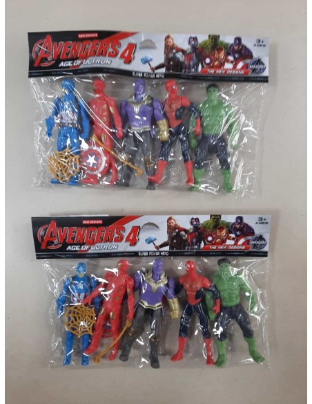 PVC'DE 5'Lİ SÜPER KAHRAMANLAR 12CM
