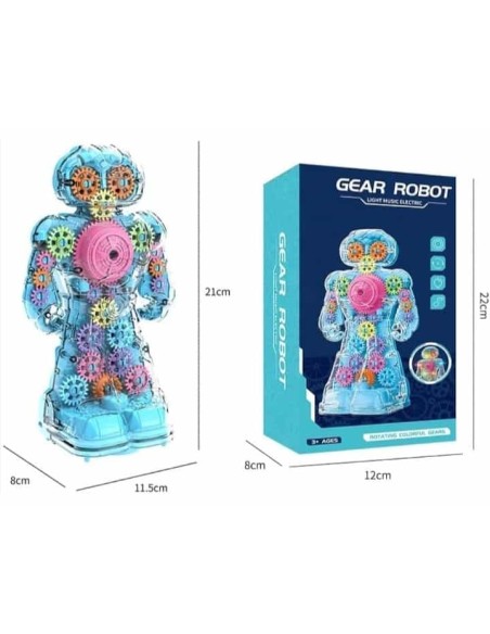 KUT.PİLLİ ÇARKLI MEKANİK ROBOT 20CM ÇARP-DÖN