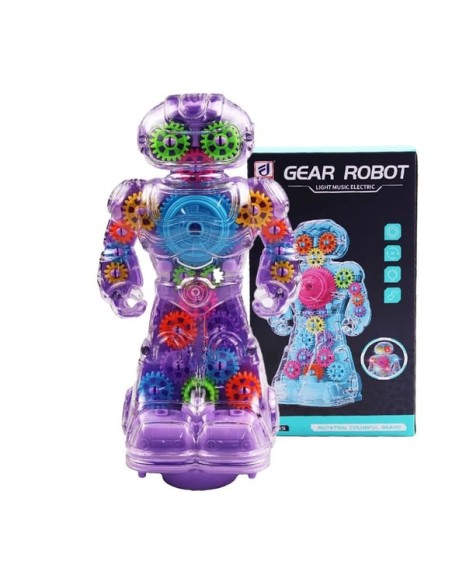 KUT.PİLLİ ÇARKLI MEKANİK ROBOT 20CM ÇARP-DÖN