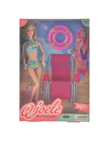KUT.PLAJ AKS. EKLEMLİ BARBİE BEBEK SET