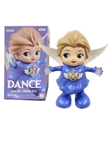 KUT.PİLLİ MÜZİKLİ IŞIKLI DANS EDEN KANATLI FROZEN ELSA