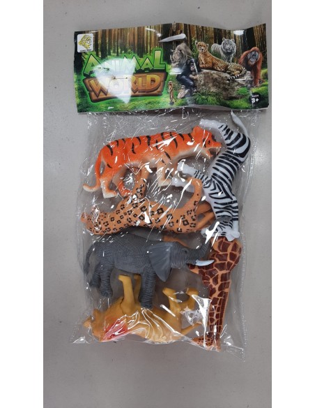 PVC'DE 6 PCS VAHŞİ HAYVANLAR 13CM