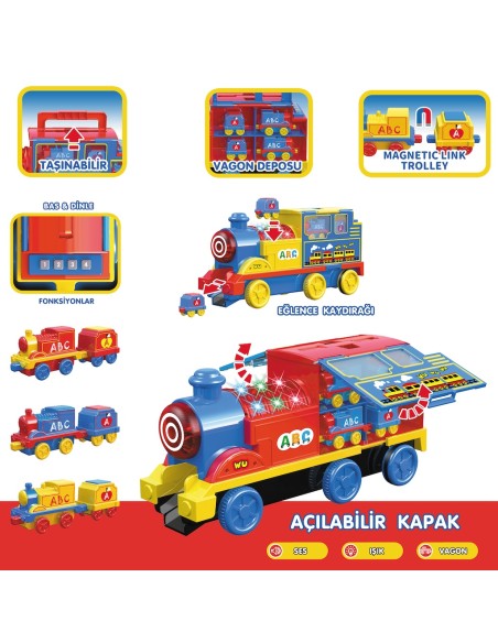KUT.Işıklı Müzikli İnteraktif Tren FONKSİYONLU