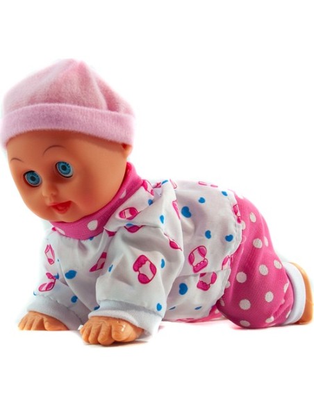 KUT.PİLLİ SESLİ EMEKLEYEN BEBEK 15CM