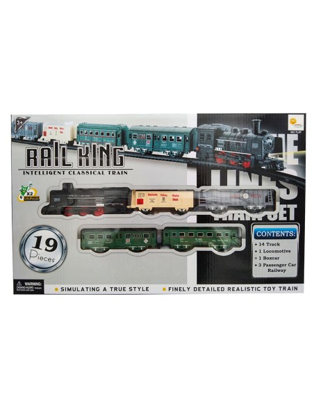 KUT. 19 PCS PİLLİ RAYLI TREN SETİ