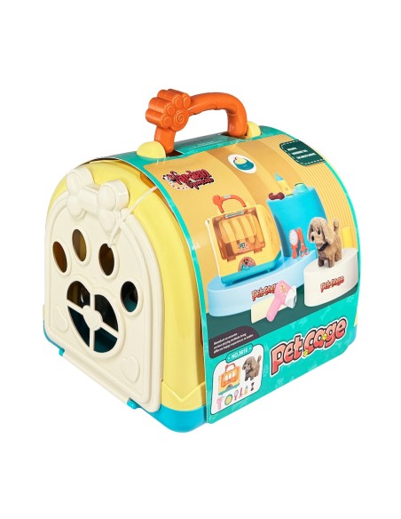 Taşıma Çantalı Hareketli Pilli Köpek Set (Pet Shop)