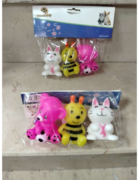 PVC DE 3'LÜ HAYVAN VİNİL VİKVİKLİ