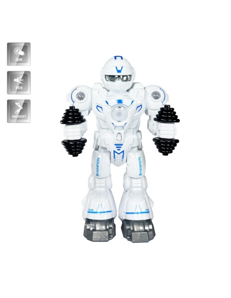 KUT.Pilli Atletik Sporcu Robot Işıklı ve Müzikli Hareketli