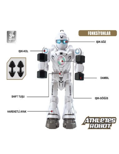 KUT.Pilli Atletik Sporcu Robot Işıklı...