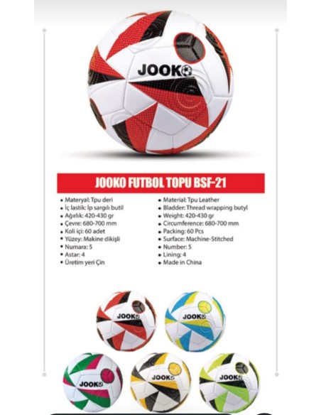 JOOK 440 GR DİKİŞLİ KALİTELİ FUTBOL TOPU