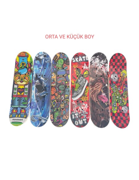 ORTA BOY RESİMLİ AHŞAP KAYKAY 60CM