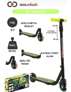 NEON 2 TEKER METAL IŞIKLI SCOOTER 2