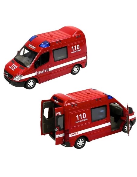 STAND METAL ÇEKBIRAK SESLİ IŞIKLI BÜYÜK İTFAİYE 16CM