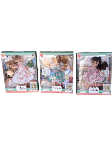 KUT.KALİTELİ BEBEK EKLEMLİ AKSESUARLI SET 30CM