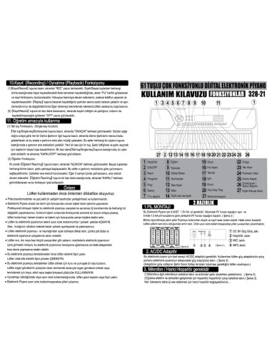 KUT.61 Tuş Büyük Lcd Ekranlı...