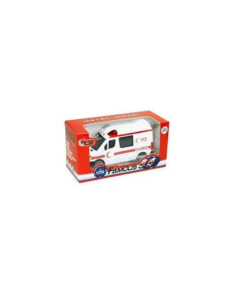 KUT.METAL ÇEKBIRAK SESLİ IŞIKLI AMBULANS 15CM