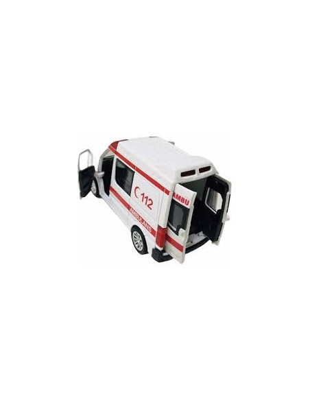 KUT.METAL ÇEKBIRAK SESLİ IŞIKLI AMBULANS 15CM