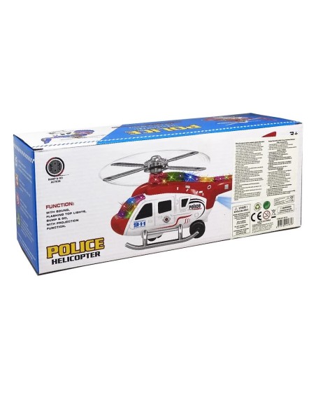 KUT.PİLLİ POLİS HELİKOPTER SESLİ IŞIKLI ÇARP-DÖN 30CM