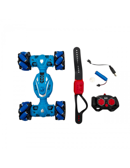 KUT.ŞARJLI U/K+ SAAT KONTROLLÜ AKROBAT ARABA  20CM