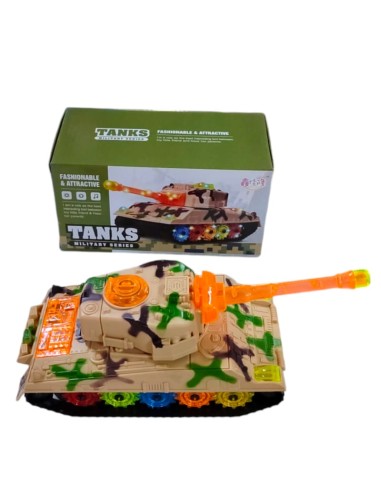 KUT.PİLLİ SESLİ IŞIKLI TANK ÇARP -DÖN