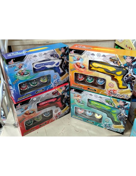 KUT.IŞIKLI SİLAH VE 3 BEYBLADE SETİ