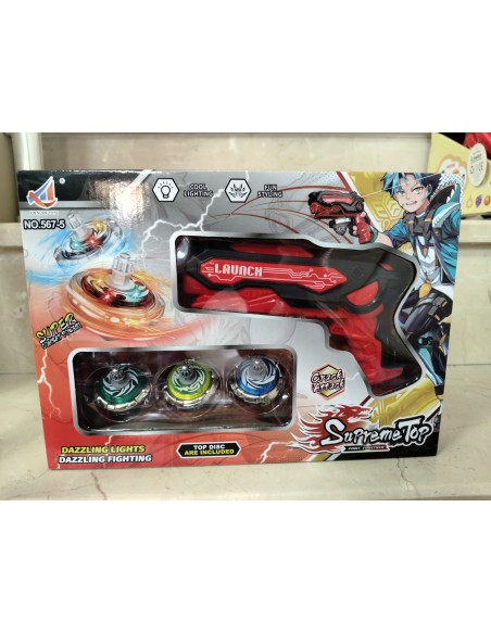 KUT.IŞIKLI SİLAH VE 3 BEYBLADE SETİ