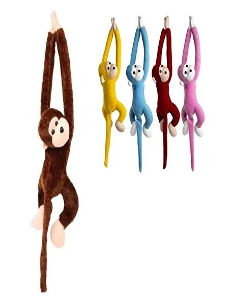 55 CM PELUŞ MAYMUN SESLİ SARILAN ÇIRTLI ithal