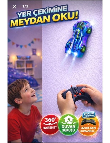 KUT.U/K ŞARJLI DUVARA TIRMANAN ARABA...