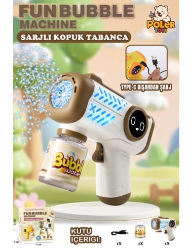 KUT. ŞARJLI ROBOTİKTYPE-C KÖPÜK TABANCA