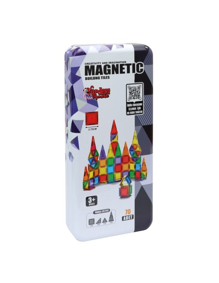 Metal Kut.70 Parça 3,75 Cm Manyetik Yapı Blokları
