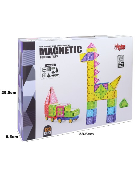 Kut.123 Parça 7,5 Cm Manyetik Yapı Blokları
