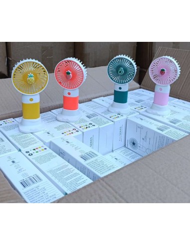 KUT.MEYVELİ 3 KADEMELİ ŞARJLI FAN 14CM