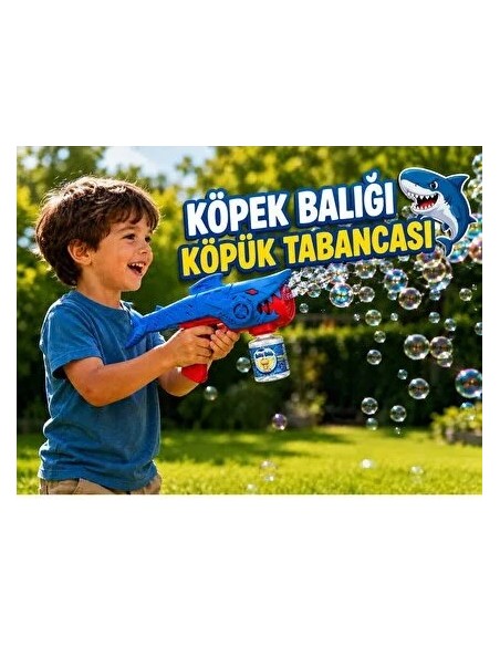 KUT.PİLLİ BÜYÜK KÖPEK BALIKLI KÖPÜK TABANCASI