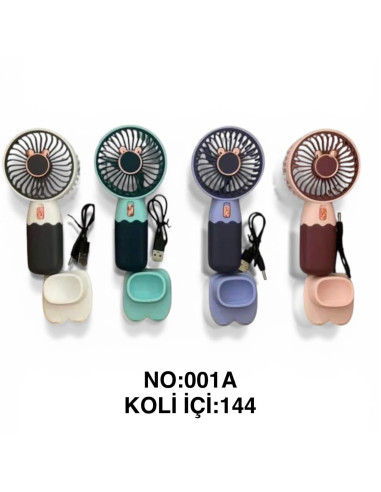 KUT.TEK KADEMELİ ŞARJLI FAN 15CM