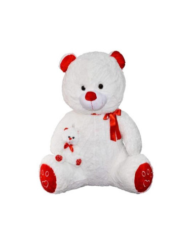 100 CM PELUŞ YAVRULU OTURAN AYI
