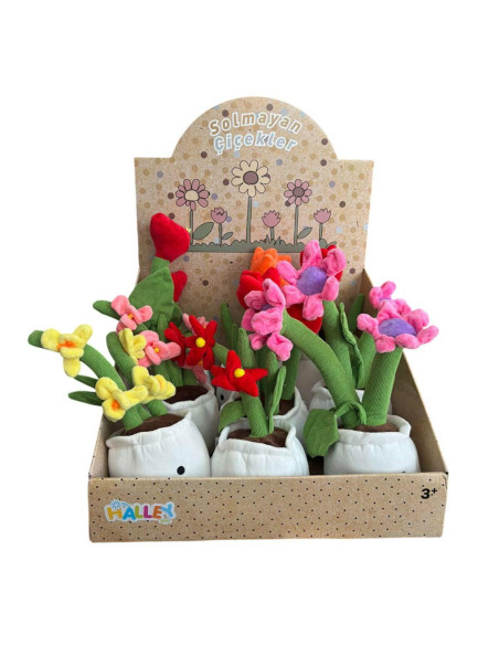 STANDLI 30 Cm PELUŞ SAKSIDA ÇİÇEK