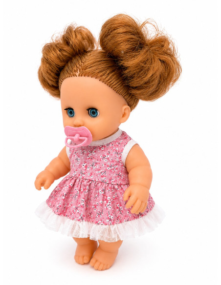 KUT.EMZİĞİ ÇEKİNCE AĞLAYAN SAÇLI ET BEBEK 25CM