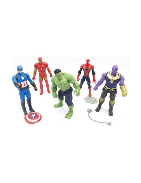 PVC'DE 5'Lİ SÜPER KAHRAMANLAR 12CM