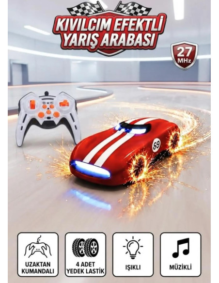 KUT.U/K ŞARJLI KIVILCIM ÇIKARAN DRİFT ARABA