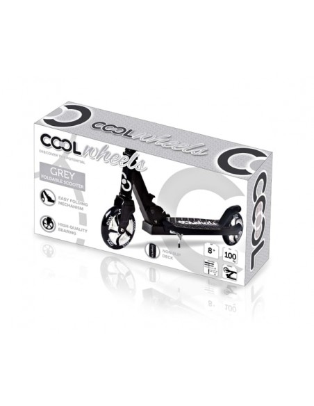 KUT.COOL 2 TEKER METAL KATLANIR SCOOTER GRİ