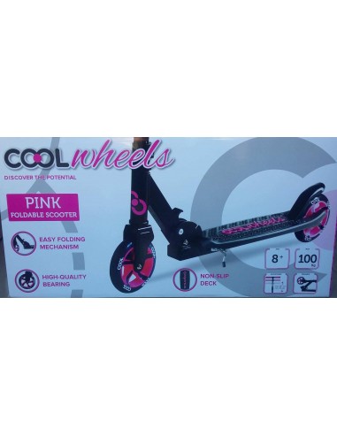 KUT.COOL 2 TEKER METAL KATLANIR SCOOTER PEMBE
