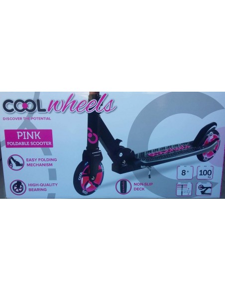KUT.COOL 2 TEKER METAL KATLANIR SCOOTER PEMBE